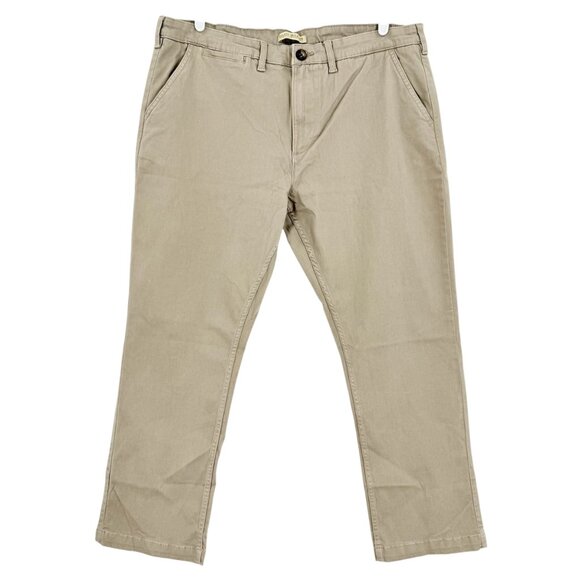 Elliot Mulryan Men's Stretch Flat Front Straight Leg Khaki Chino Pants 38x32 NWT - Picture 1 of 11